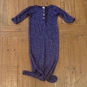 Lou Lou & company Heathered blue knotted down sleeper 3-6 months